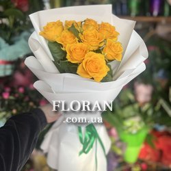 9 жовтих троянд - Фото 3