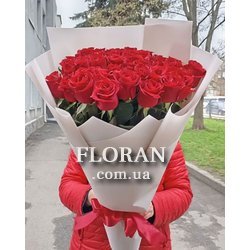 Букет цветов из красных роз - Фото 2
