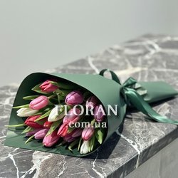 Букет з 19 тюльпанів - Фото 2