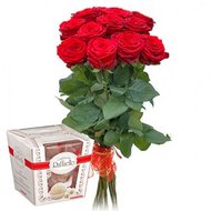 Троянди і рафаело