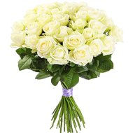З Днем народження букет білих троянд