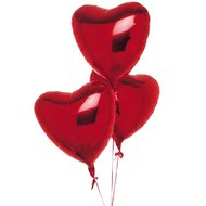 3 червоні серця