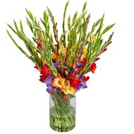 Великий букет гладіолусів