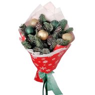 Букет з новорічної ялинки