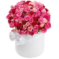 Букет з кущових троянд в коробці