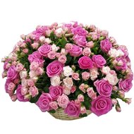 Кошик троянд з Днем Народження