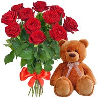 Ведмідь з квітами