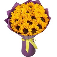 Чоловічий букет соняшники