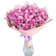 З Днем Народження букет орхідей