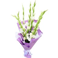 Білі гладіолуси