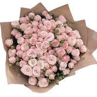 Букет из кремовых кустовых роз