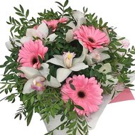 Гербера та орхідея