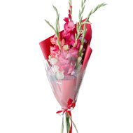 Букет глідіолусів з еустомами