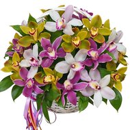 Кошик з орхідеями
