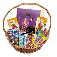 Gift basket with chocolate