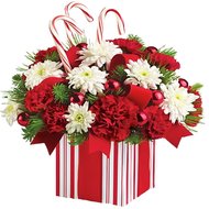 Новогодняя цветочная композиция