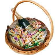 Birthday gift basket for a woman