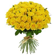 Большой букет желтых роз