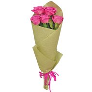 Букет 5 рожевих троянд