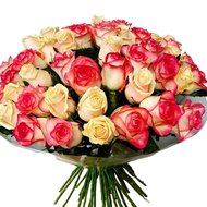 Interesting bouquet of roses