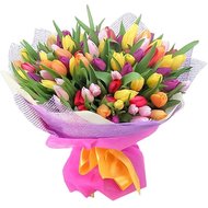 Гарний букет із тюльпанів