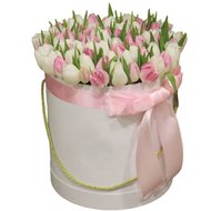 Ніжна композиція тюльпани в коробці