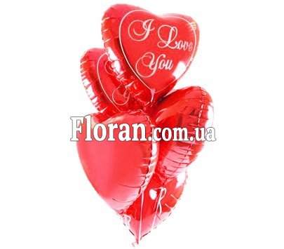 5 кульок у вигляді серця