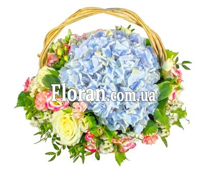 Bouquet in a basket
