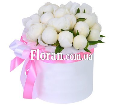 Flowers in a box peonies