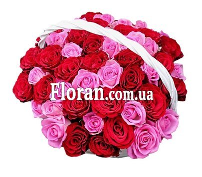 Flowers in a rose basket