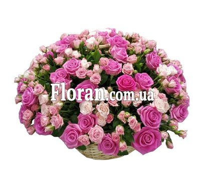 Happy birthday rose basket