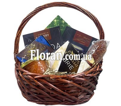 Gift basket with food