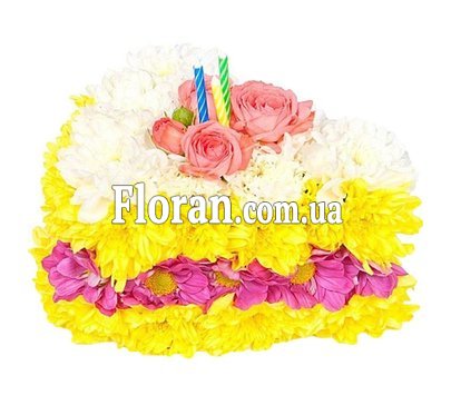 Шматочок тортика з квітів