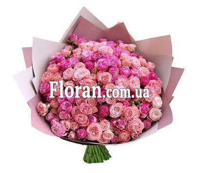 Кустовые пионовидные розы букет