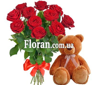 Ведмідь з квітами