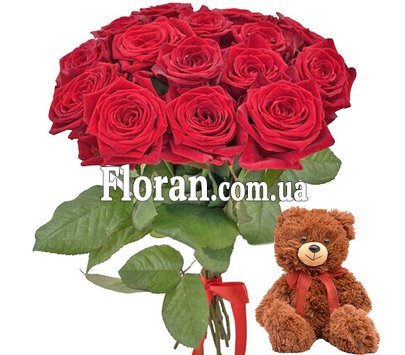Ведмедик з букетом