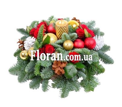 Новогодние еловые композиции