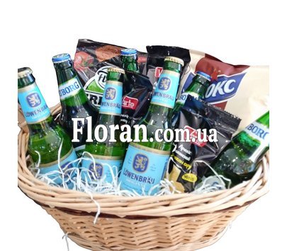 Пивная корзина в подарок мужчине