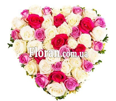 Серце з квітів