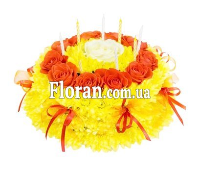 Bright flower cake