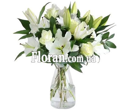 White roses and lilies
