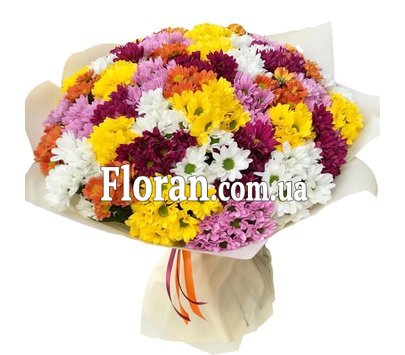 Большие букеты из хризантем