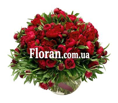 Великий букет квітів півонії