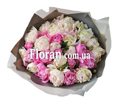 Big bouquet of peonies for birthday