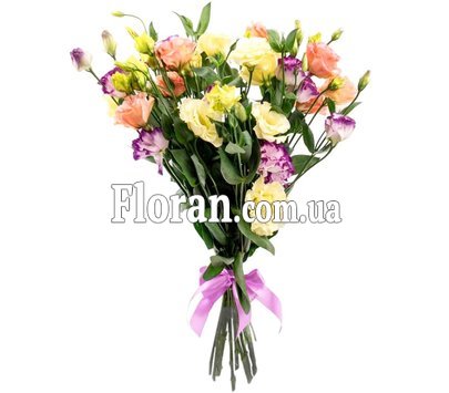 Букет эустом под ленту