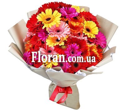 Букет гербер с Днем рождения