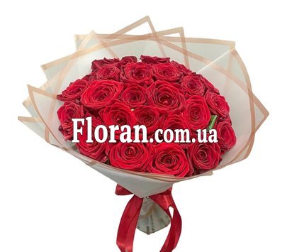 Bouquet of 25 red roses