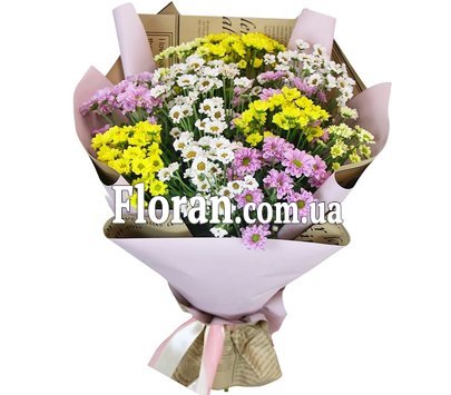 Букет из мелких хризантем