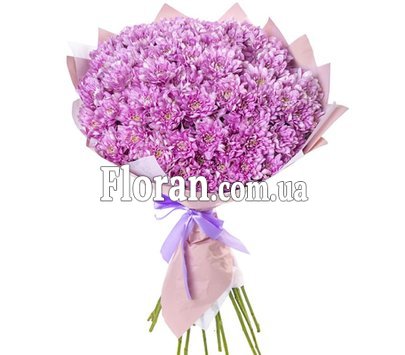 Букет із рожевих хризантем