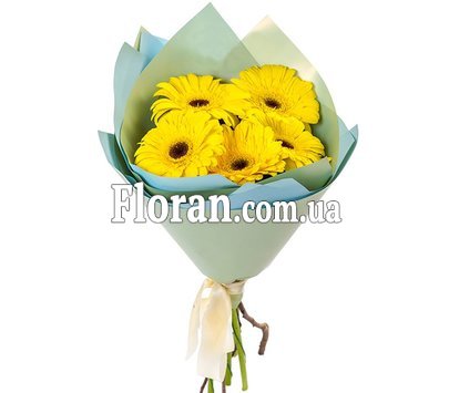 Bouquet of yellow gerberas